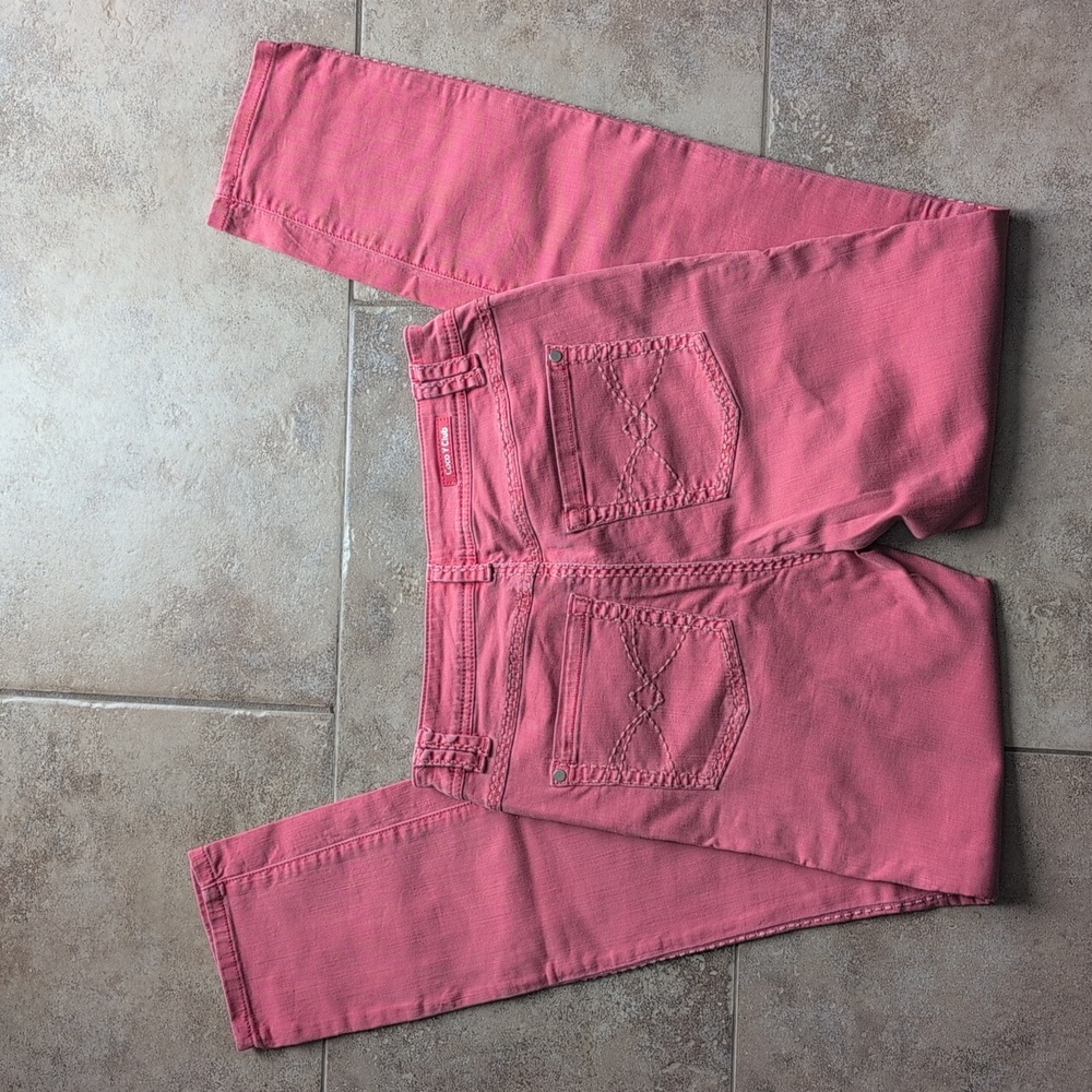 Coral Pink "Coco Y Club" summer jeans